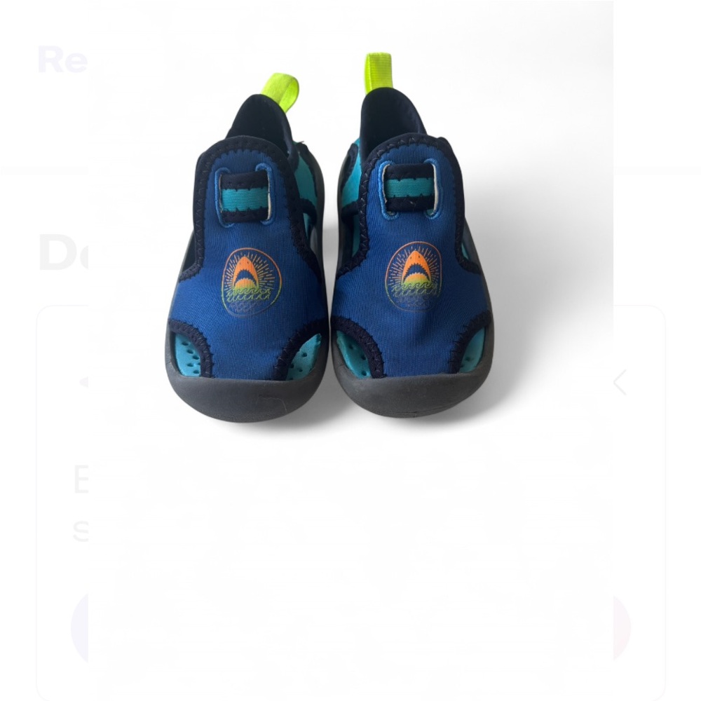 OshKosh B'gosh Navy and Neon Kids Water Shoes